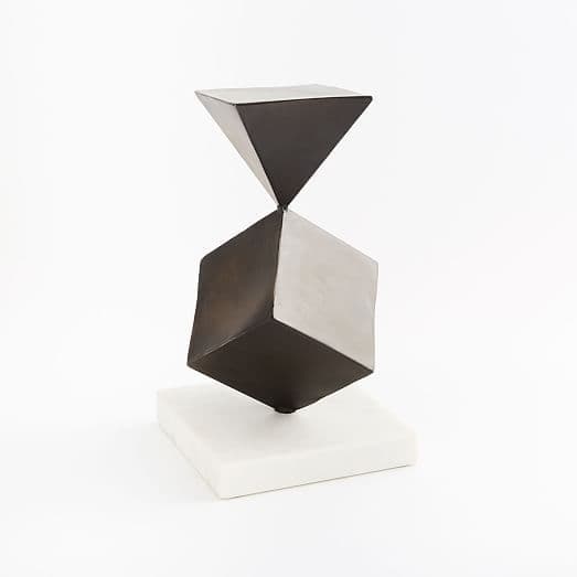 Bronze Geo Object | west elm | Bronze, Sculptural object, Objects