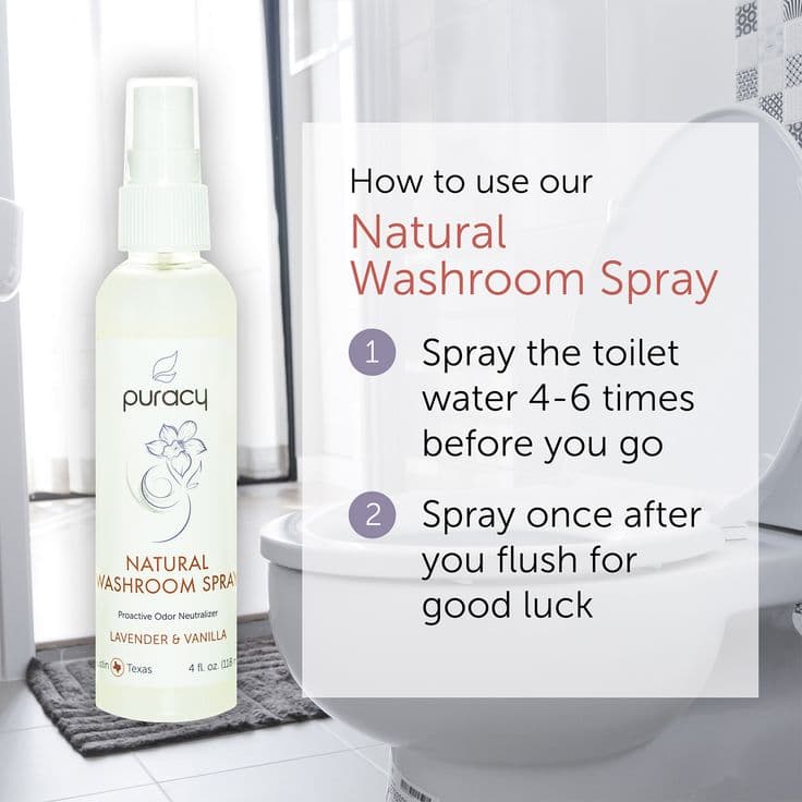 Puracy Natural Washroom Spray How to Use | Natural room spray, Bathroom ...