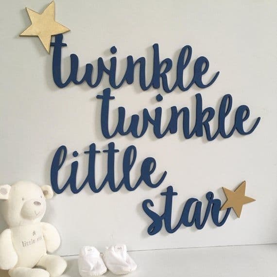 Twinkle Twinkle Little Star Nursery Wall Art