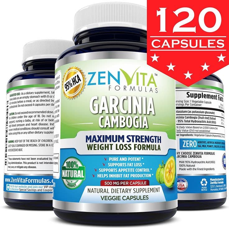ZenVita Formulas 100% Pure Garcinia Cambogia Extract with 95% HCA ...