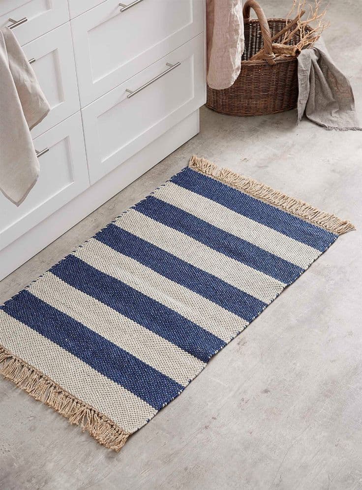 Seaside stripe reversible rug 60 x 90 cm | Simons Maison | Small Rugs ...