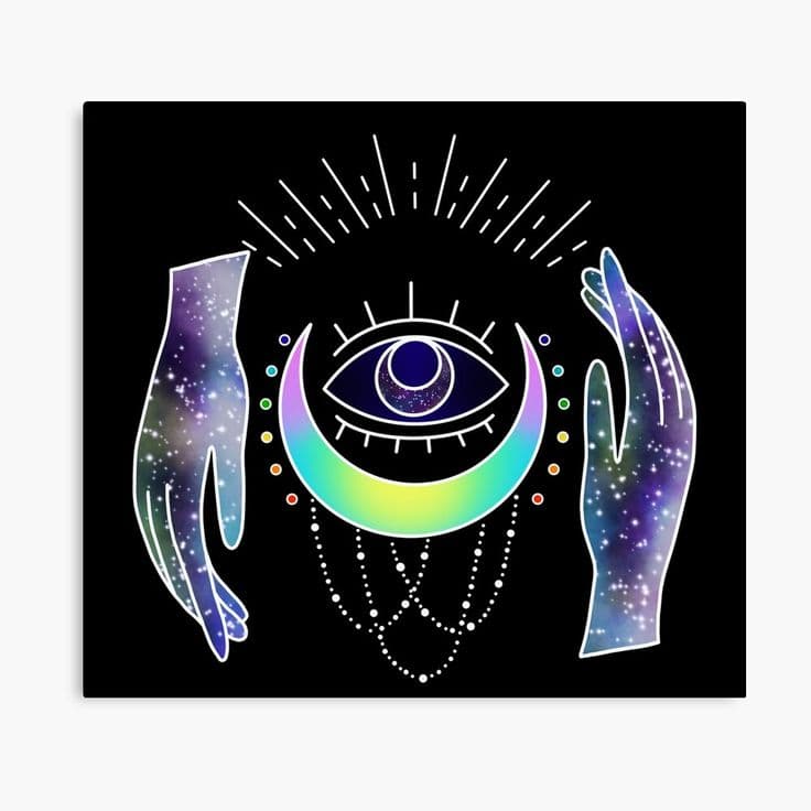 "Third Eye Mystic Moon Occult" Canvas Print for Sale by DeesDeesigns ...