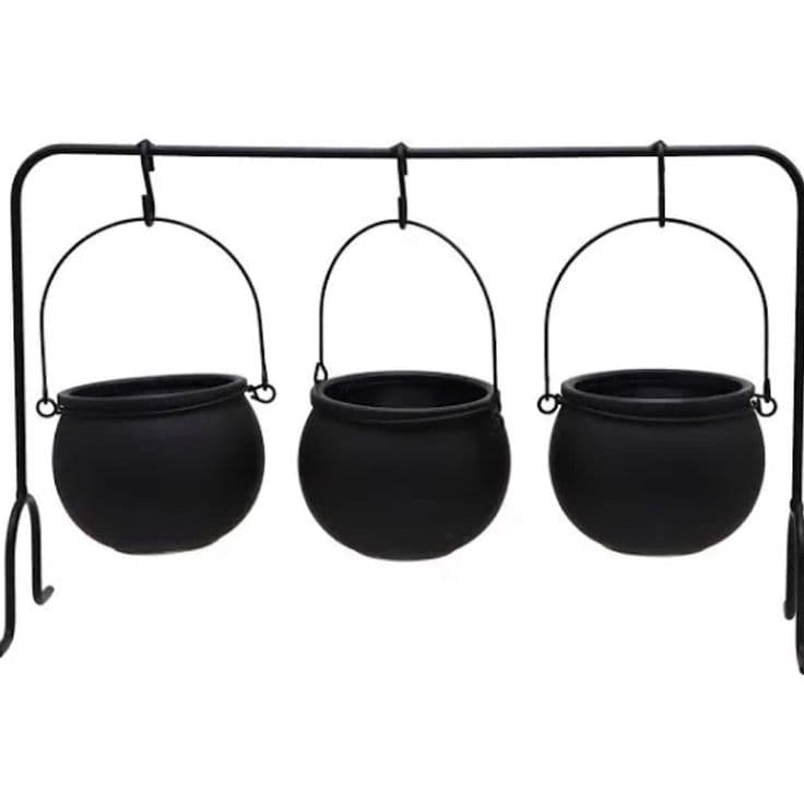 Halloween Hanging Cauldrons | Halloween table decorations, Table top ...