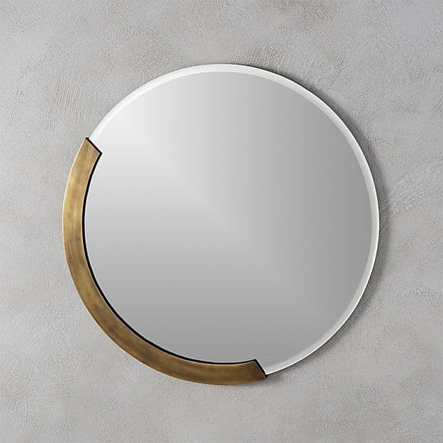kit 24" round mirror | CB2 | Gold mirror wall, Modern mirror wall ...