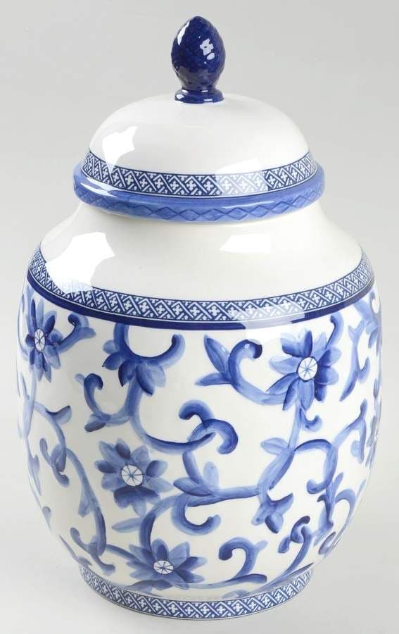Mandarin Blue Large Canister & Lid by Ralph Lauren China | Mandarin ...