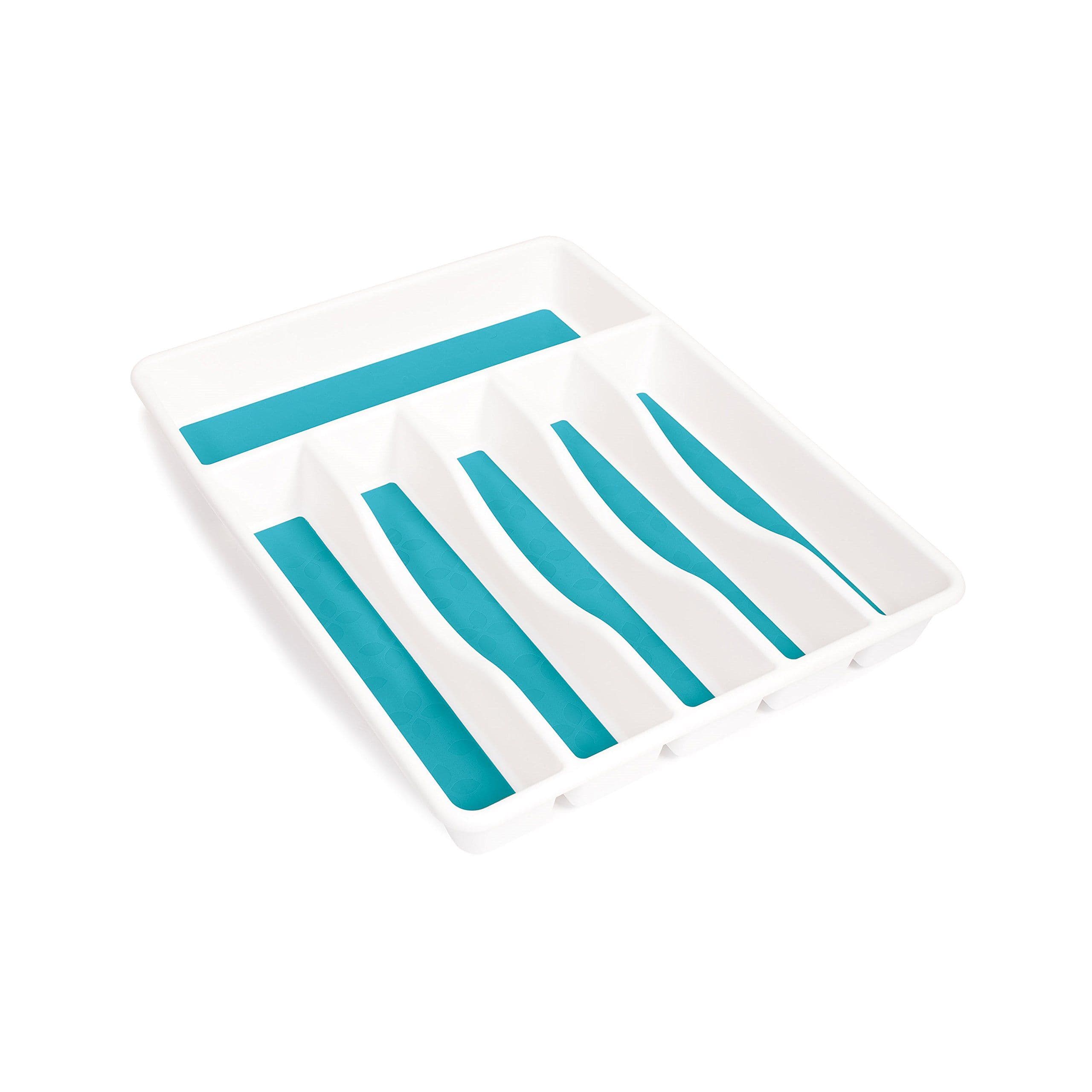Rubbermaid NoSlip Silverware Cutlery Tray Organizer Large White with ...