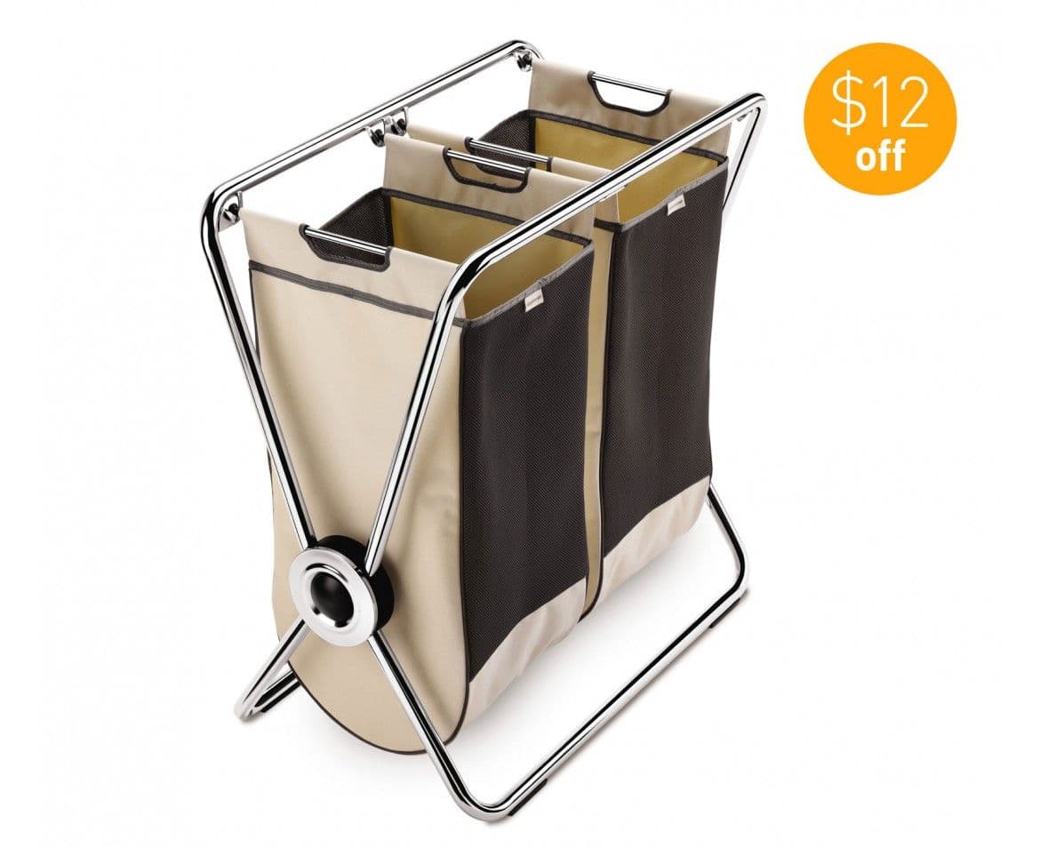 simplehuman | double chrome steel x-frame laundry hamper | Double ...