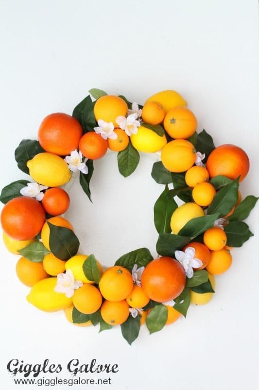 DIY Citrus Wreath Centerpiece | Summer wreath, Fruit wreath, Citrus ...