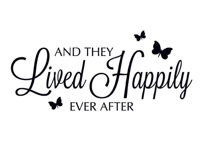 And they lived happily ever after - Fairy Tale Wall Decal Quote ...
