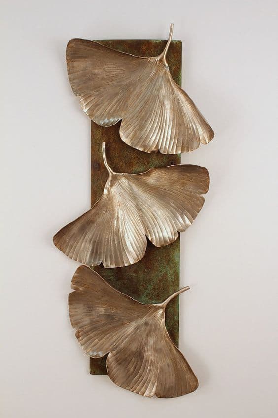 Ginkgo Leaf Metal Wall Sculpture by NatureofSteel on Etsy