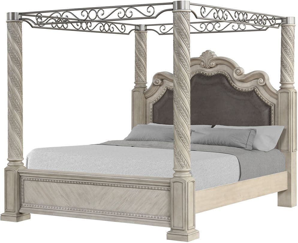 Coventry King Upholstered Panel Canopy Bed | 1StopBedrooms | Canopy ...