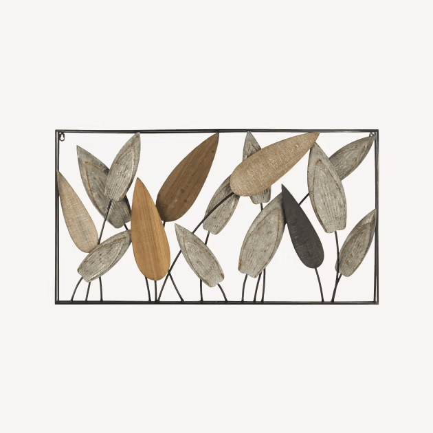 Leaf Wood & Metal Wall Art | Bouclair Canada | Metal wall art, Wall ...