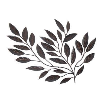 Homestyle Collection Forged Metal Leaves Sculpture Wall Decor | Metal ...