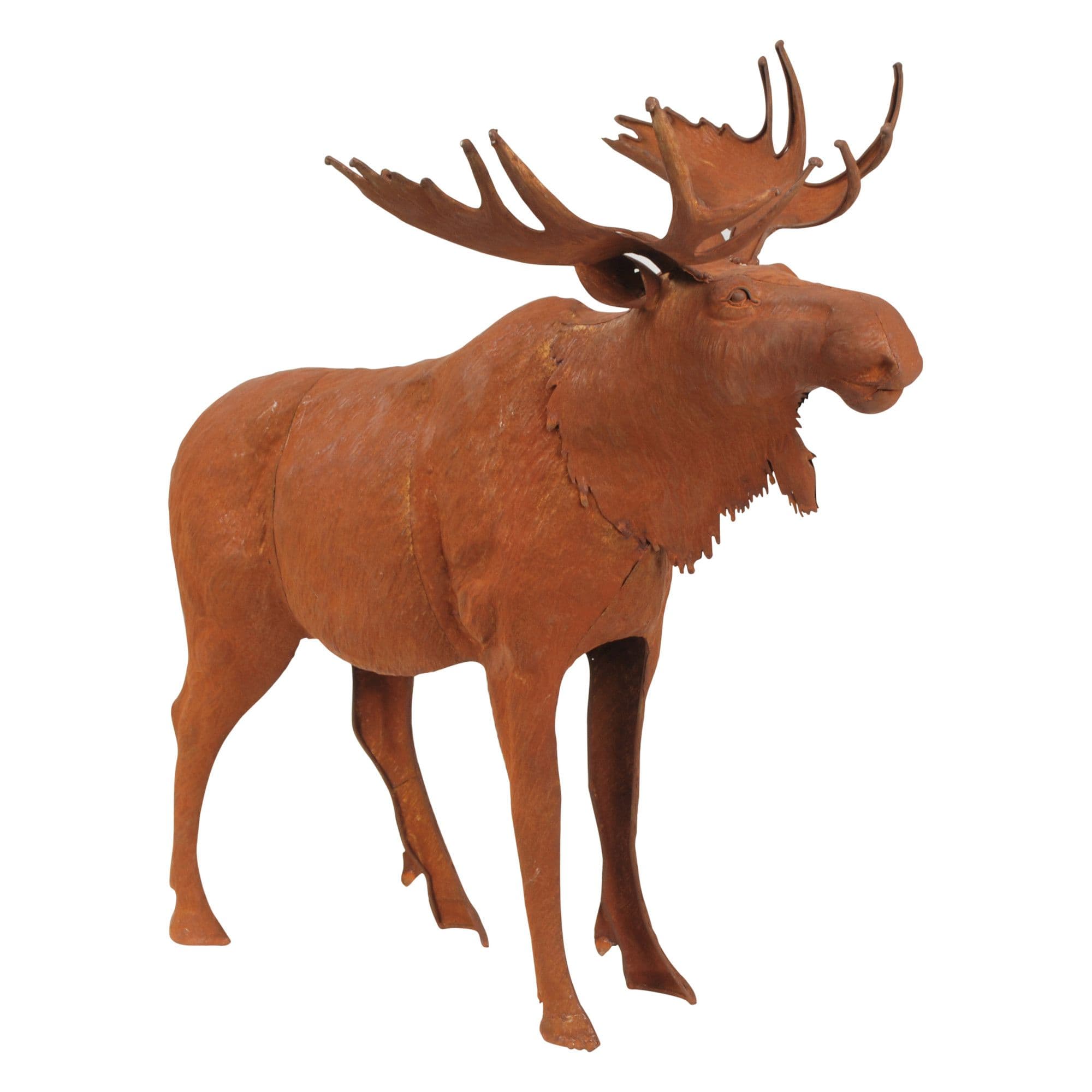Metal Moose Figurine | Rusty metal, Sculpture, Moose