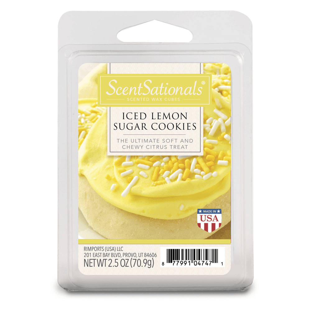 Iced Lemon Sugar Cookie Scented Wax Melts, ScentSationals, 2.5 oz (1 ...