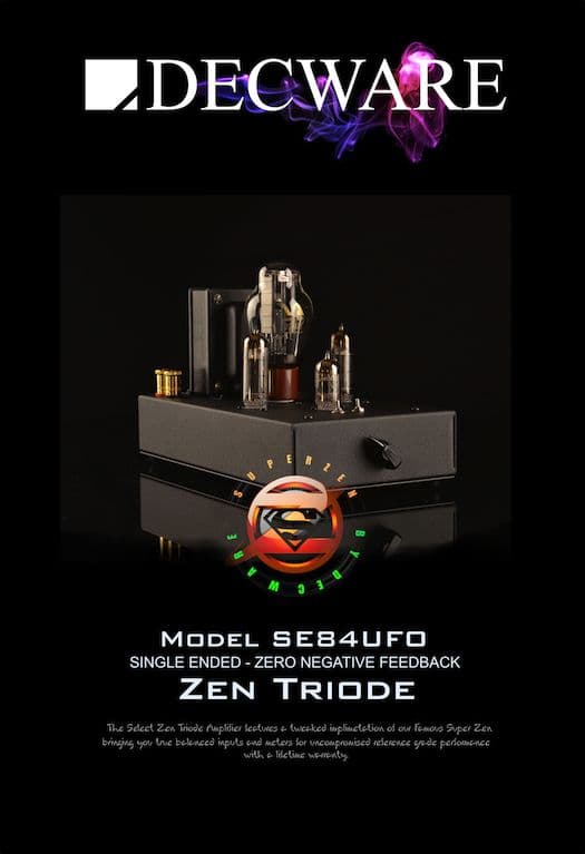The DECWARE Zen Triode Single-Ended Amplifier model SE84UFO | Antique ...