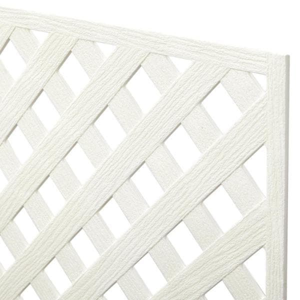 Veranda 4 ft. x 8 ft. White Privacy Diamond Vinyl Lattice - Framed ...