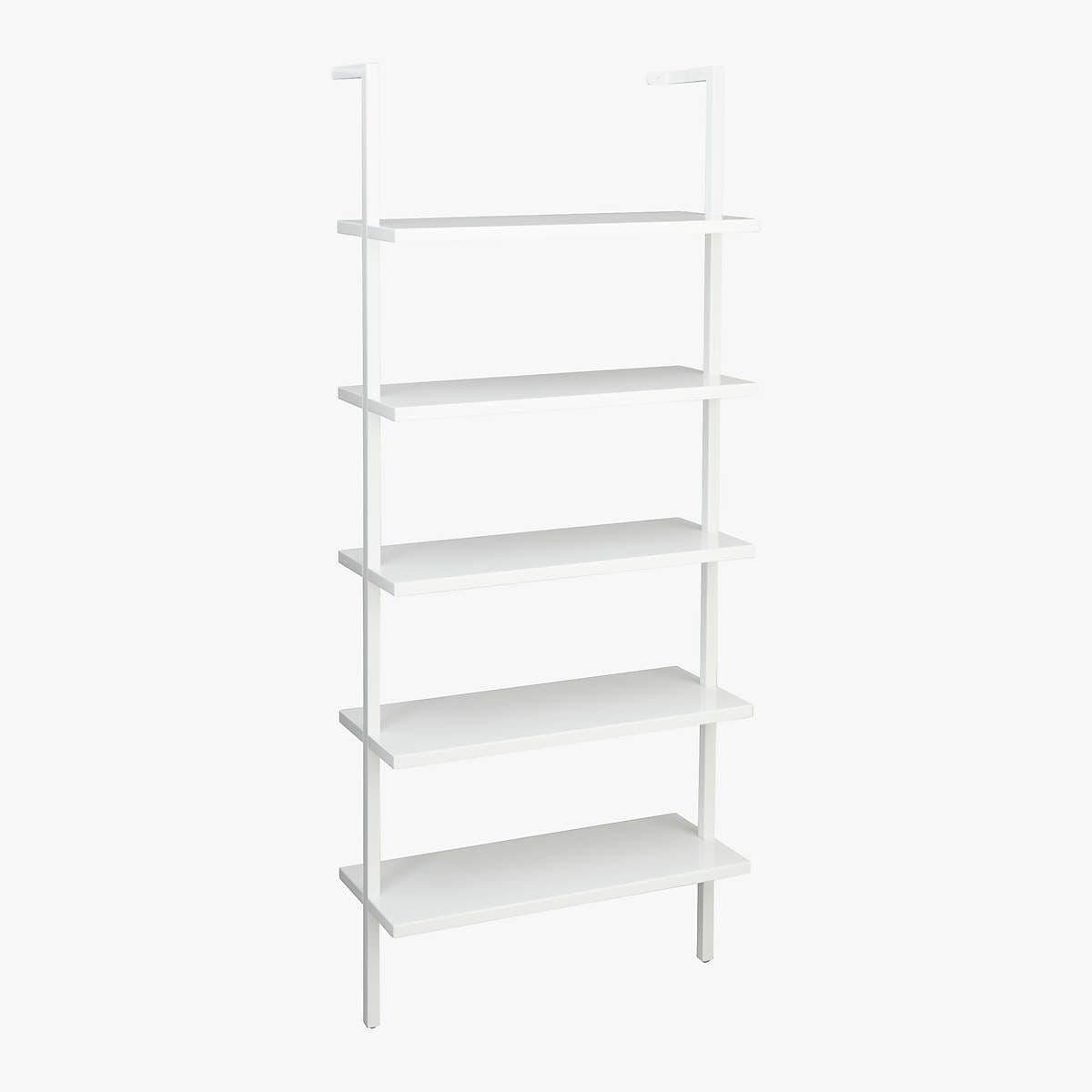 CB2 | Stairway Modern White Metal Wall Mount Bookshelf 72.5'' + Reviews ...