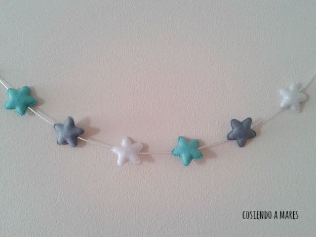cosiendo a mares: Ideas para Navidad (I): guirnalda de estrellas de ...