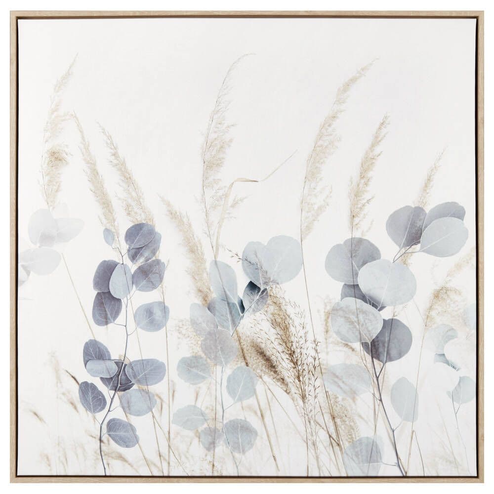 Framed Eucalyptus and Pampas | Blue | Bouclair | Painting, Wall art ...