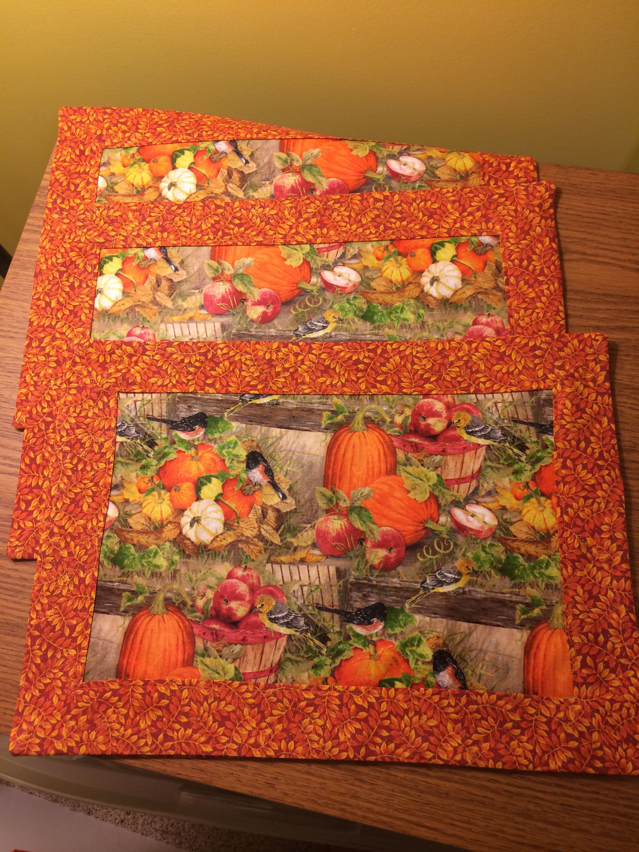 Fall Placemats for Thanksgiving Table Decor