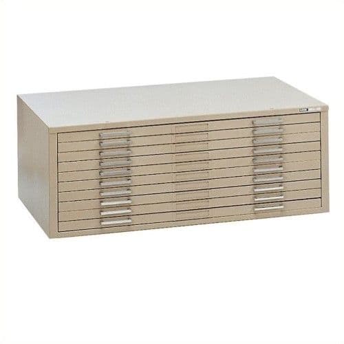 Mayline C-Files 10 Drawer Flat Files Cabinet (36' x 48' Sheets)-Sand ...