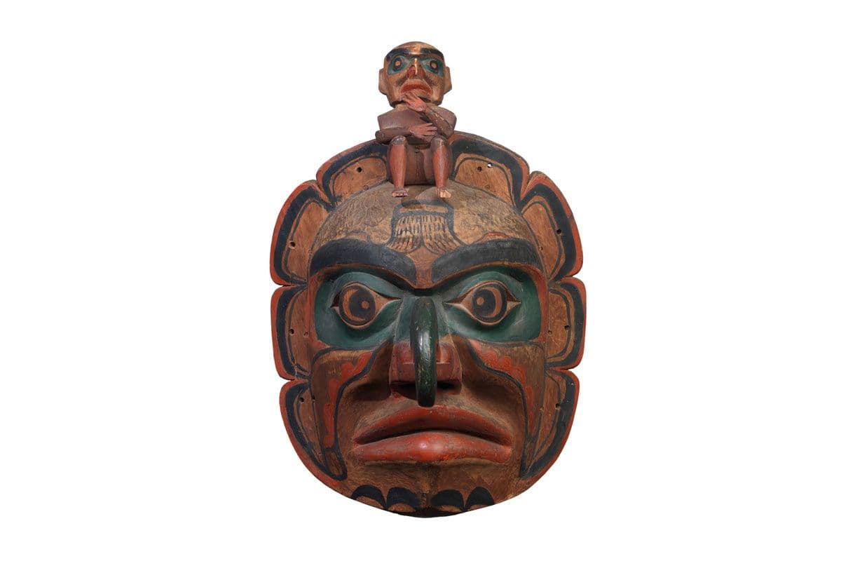 Sun/Thunderbird Mask Kwakwaka'wakw Vancouver Island, BC late 19th ...