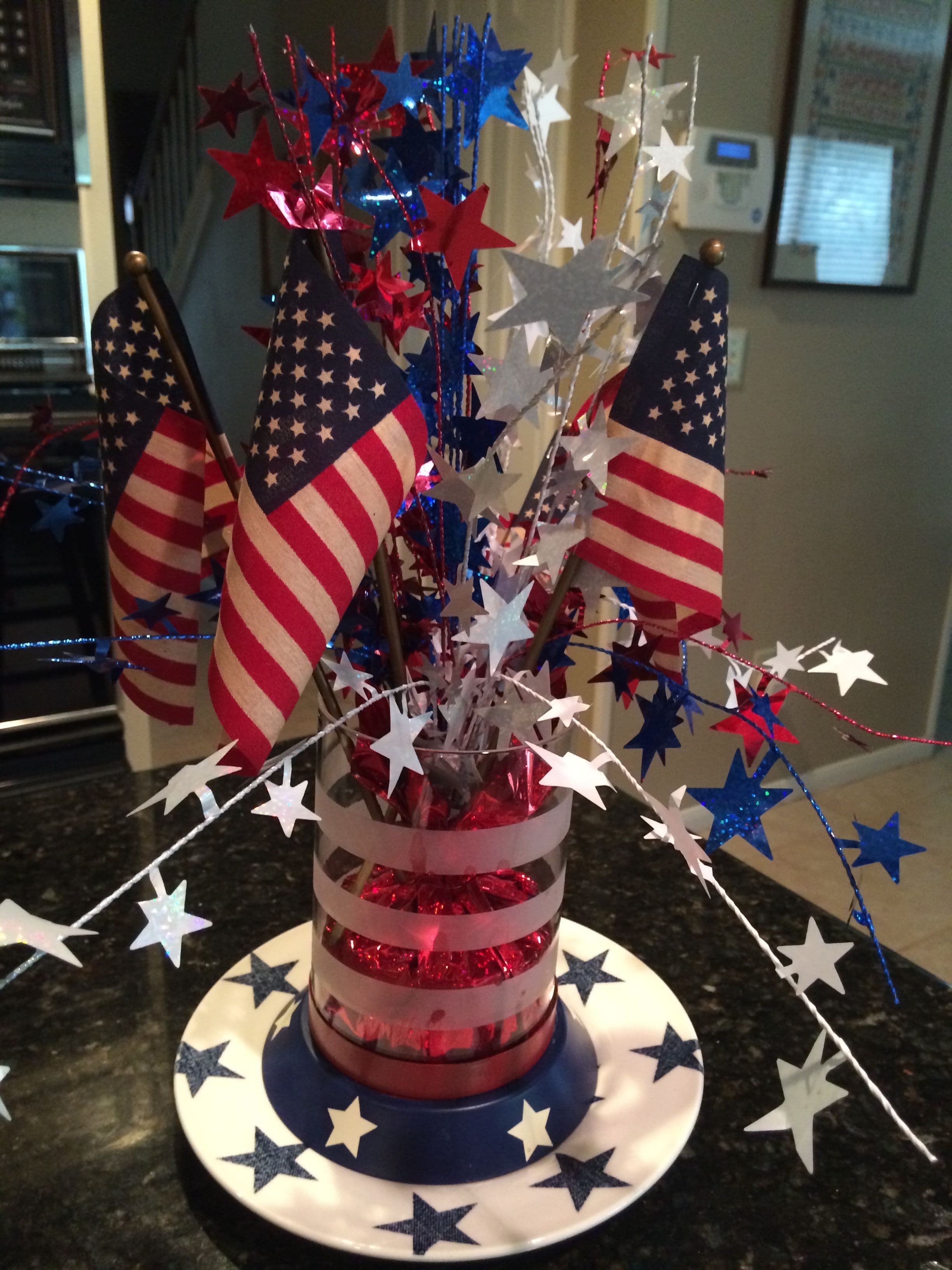 Patriotic American Flag Centerpiece