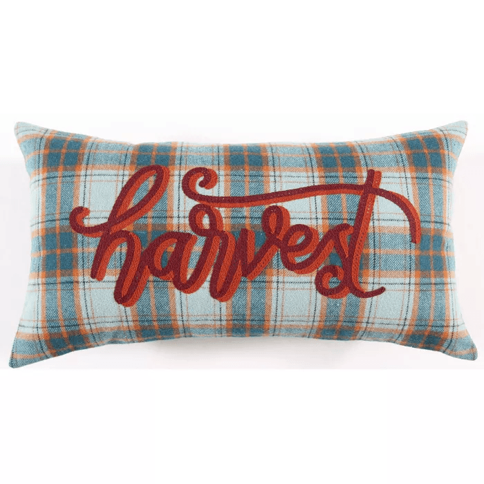 14"x26" Oversized 'Harvest' Lumbar Throw Pillow Red - Rizzy Home: Fall ...
