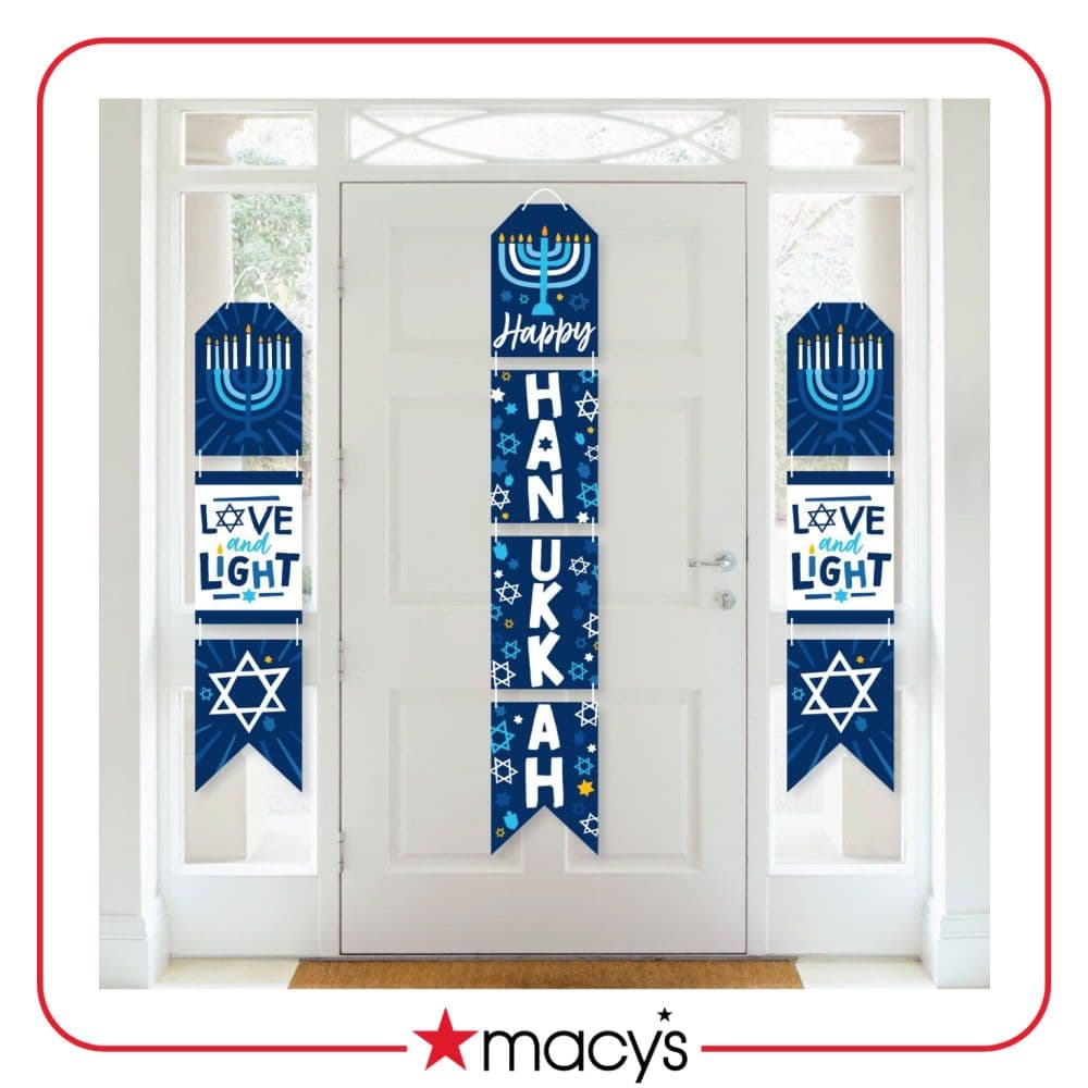Big Dot of Happiness Hanukkah Menorah Banners Chanukah Holiday Party ...