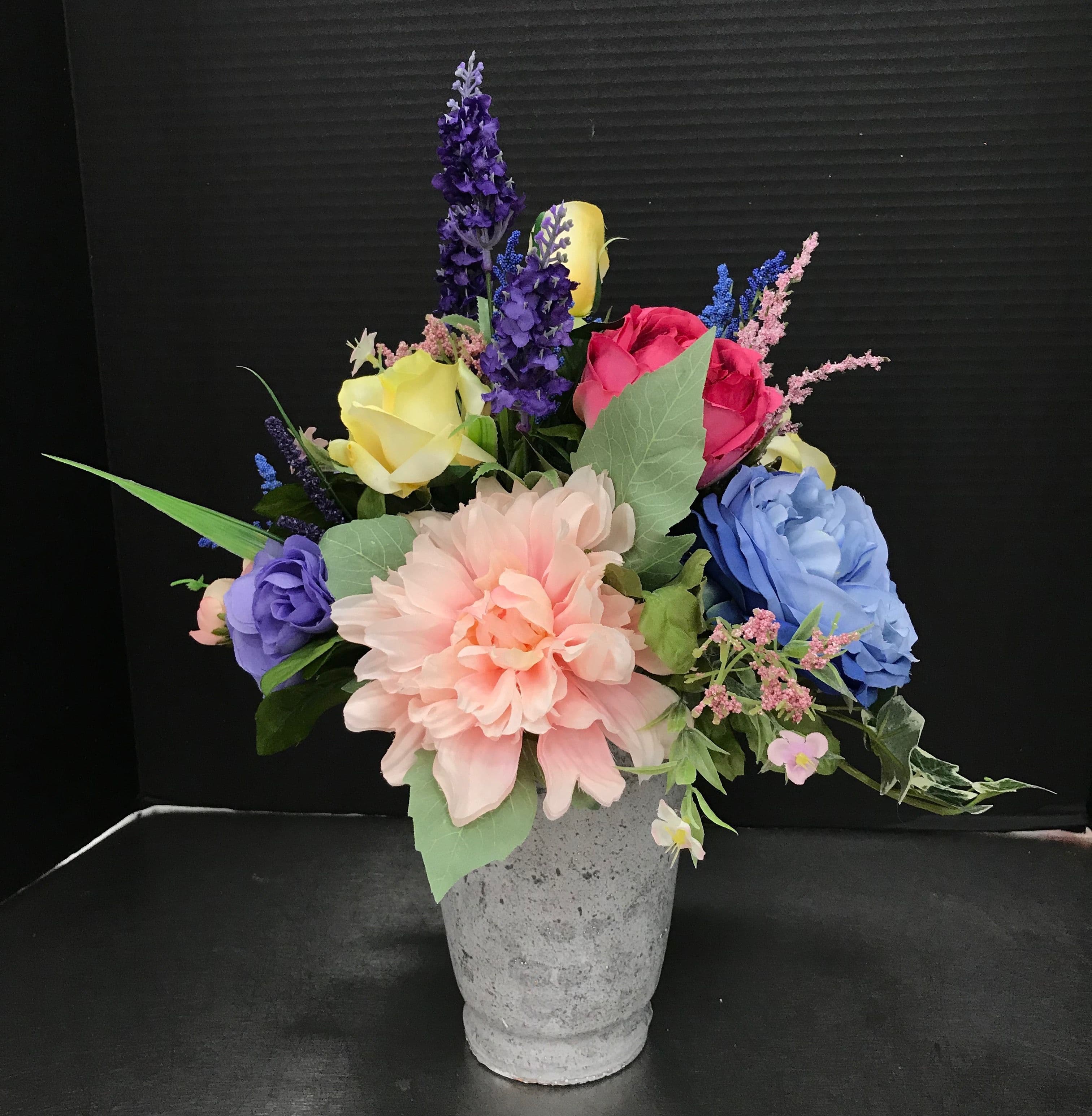 Multicolored Spring Tabletop by Andrea | Floral arrangements, Rose, Spring
