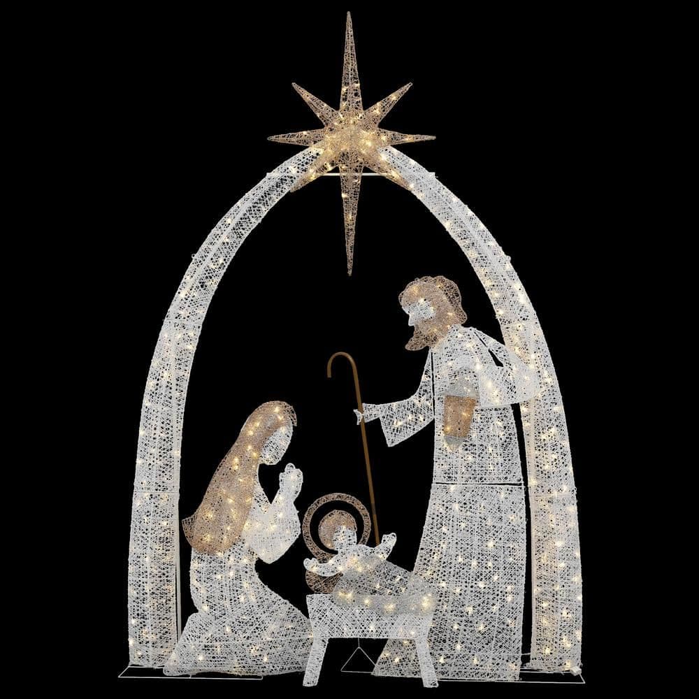 Home Accents Holiday 36 In Led Pre Lit Nativity Set at Francisco Bush blog