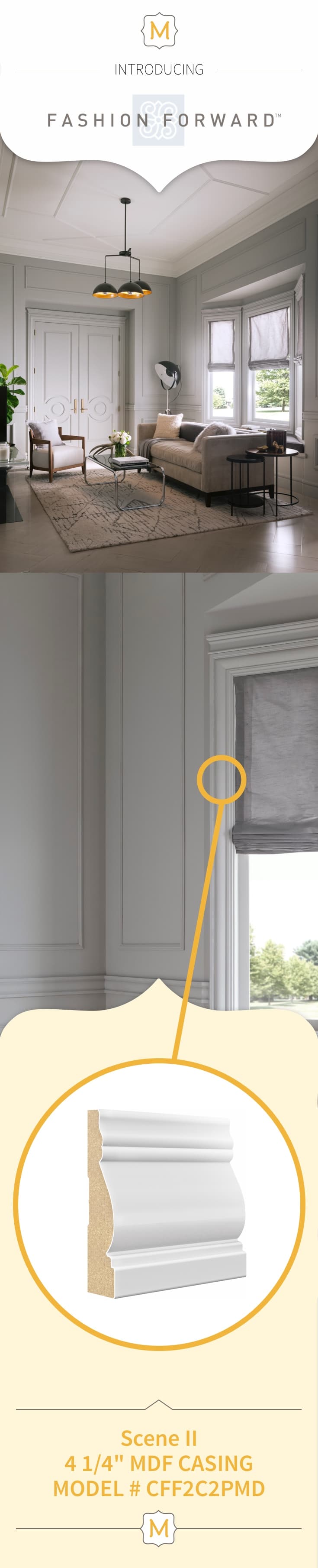 Metrie's Fashion Forward trim elements create the perfect window frame ...