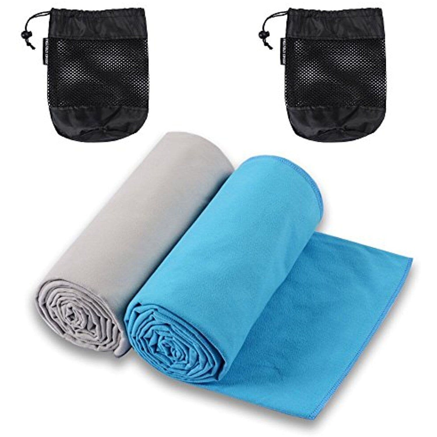 Microfiber Towels for Sports, Travel, Swim, Hiking and Camping, 2-pack ...