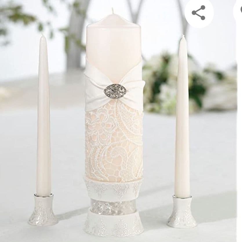 New Wedding Ceremony Unity Candle Set Lillian Rose (ivory) in 2025 ...