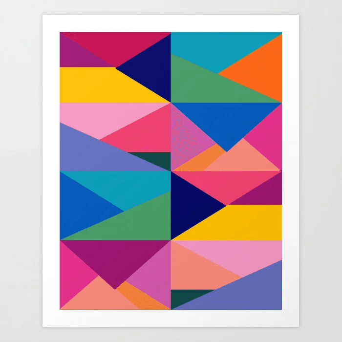 Buy Geometric Color Block Art Print by junejournal. Worldwide shipping ...