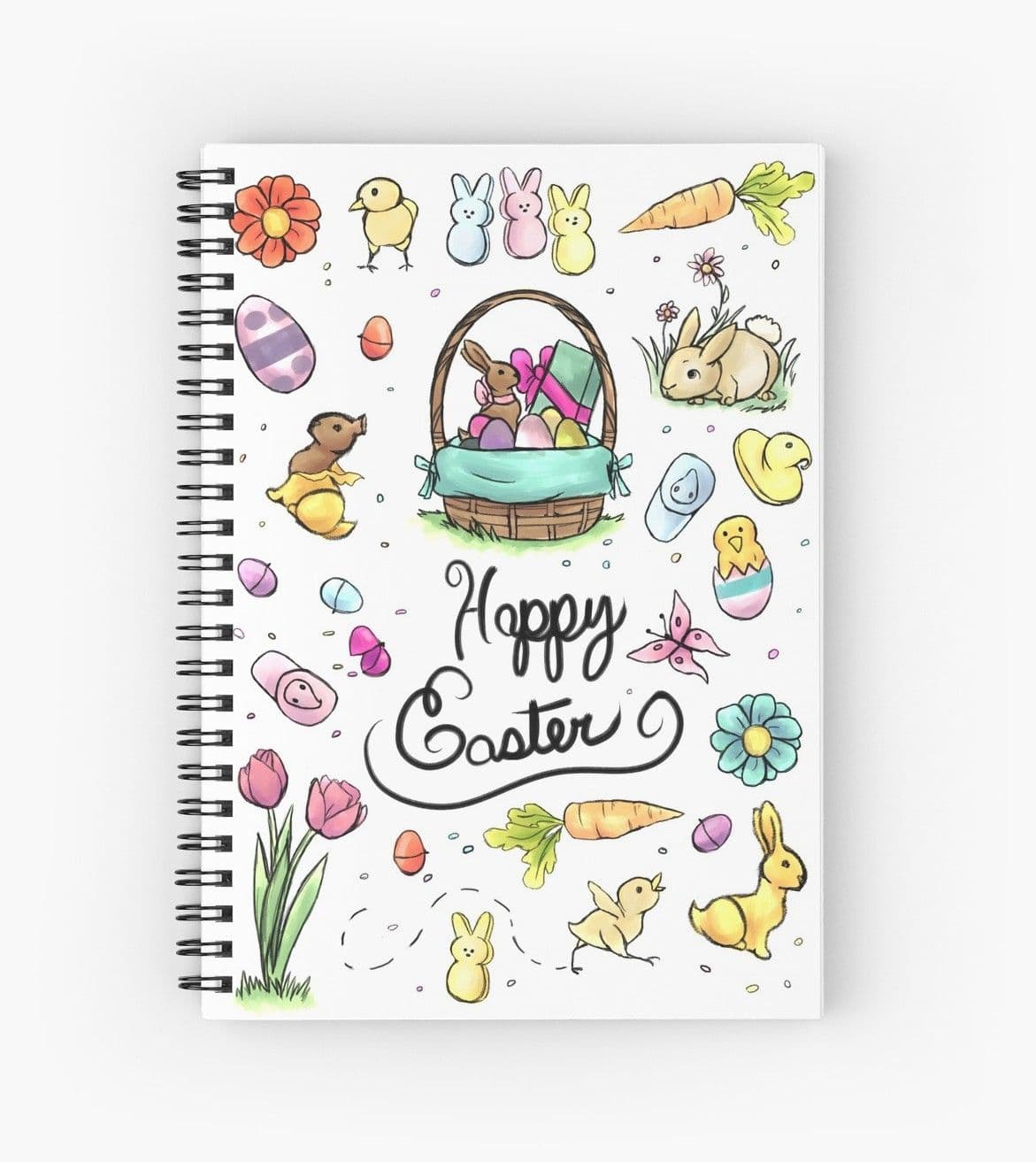 'Happy Easter Art' Spiral Notebook by thekohakudragon | Happy easter ...