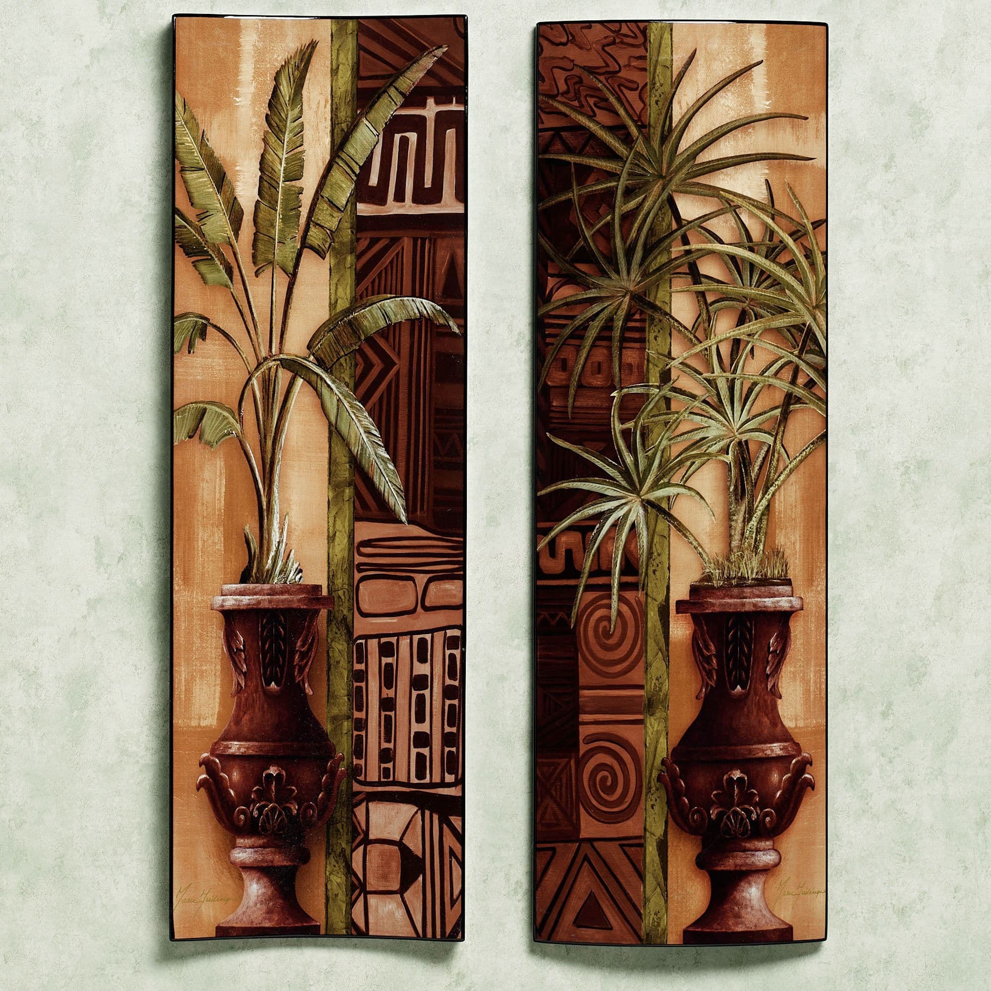 Tropical Palms Wall Panel | Wooden wall panels, Tropical wall decor ...