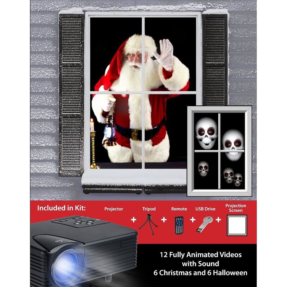 Mr Christmas Digital Decoration Window Projector Kit for Halloween ...