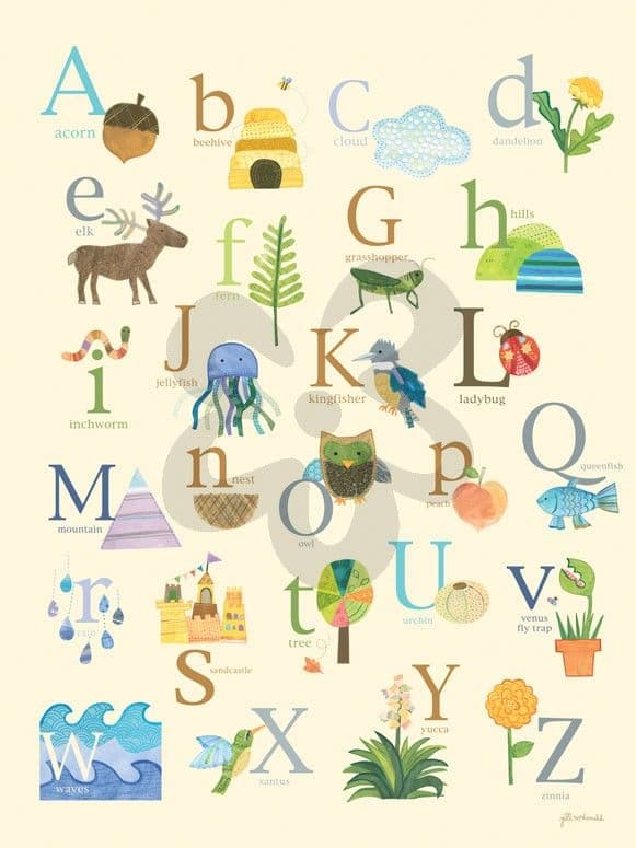 Nature's Alphabet, Alphabet & Numbers Canvas Wall Art | Oopsy daisy ...