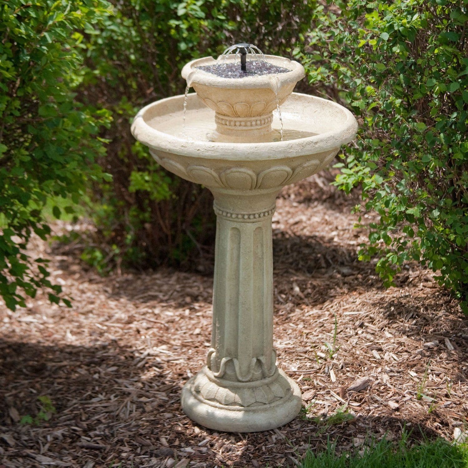 Smart Solar Kensington Gardens 2-Tier Bird Bath Fountain