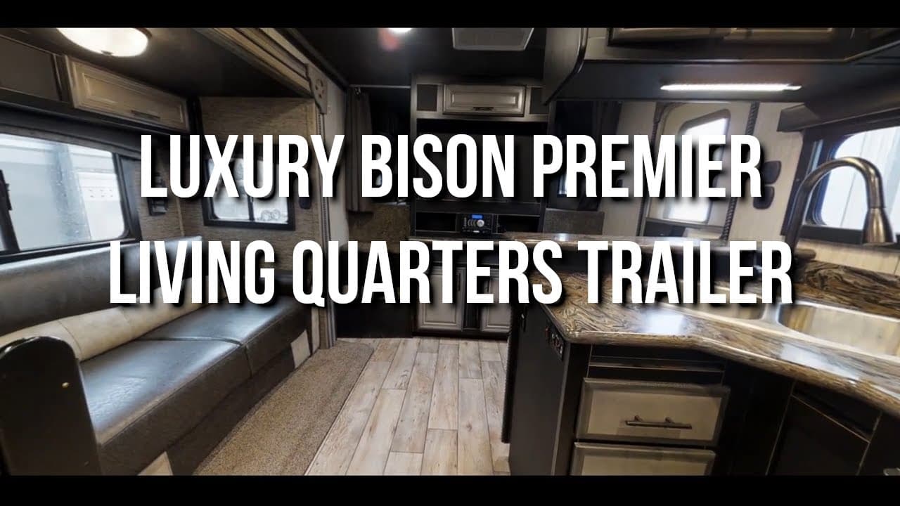 2016 Bison Premier 17' Living Quarters 4 Horse Trailer Walkthrough ...