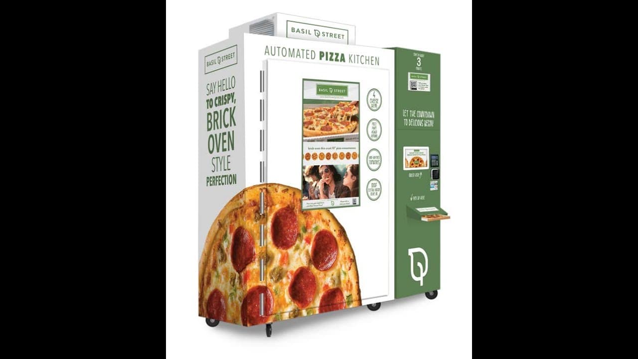 Basil Street Pizza Vending Machine In Austin Texas - YouTube