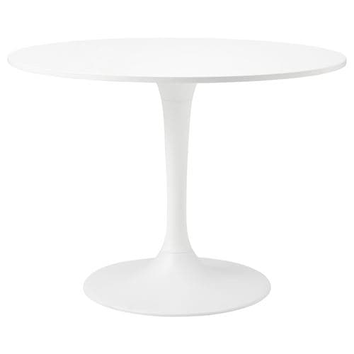 DOCKSTA white seats 4 round kitchen table - 19324995 | IKEA