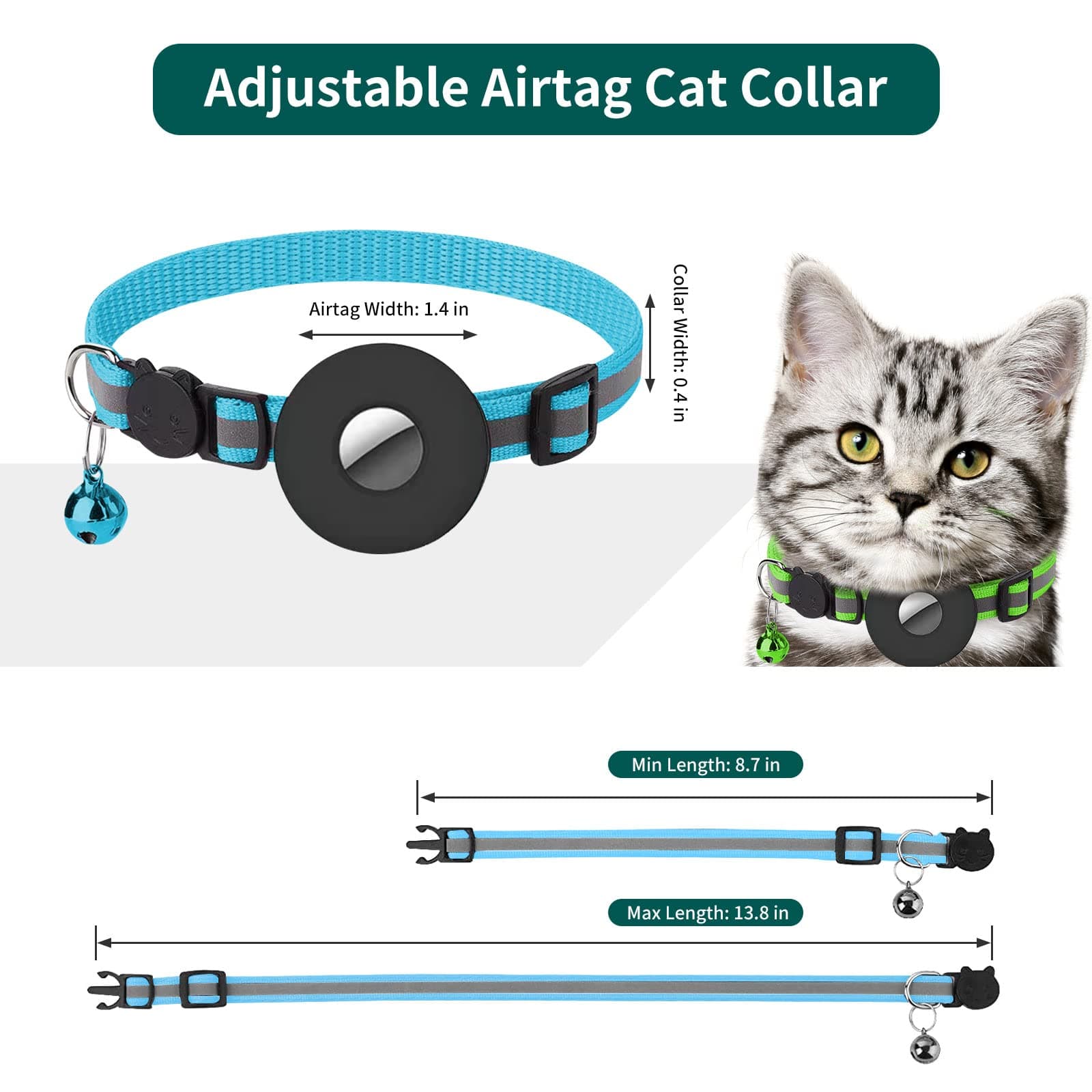 1PC For Apple Airtag Case Dog Cat Bell Collar GPS ... – Grandado