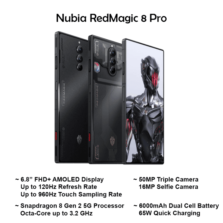 (Brand New)Nubia REDMAGIC 8 Pro 120Hz Gaming Phone 1 Year Nubia ...