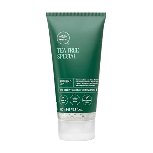 Tea Tree Firm Hold Gel, Hair Gel, Maximum Hold, High-Shine Finish, For All Hair Types, 150 ml