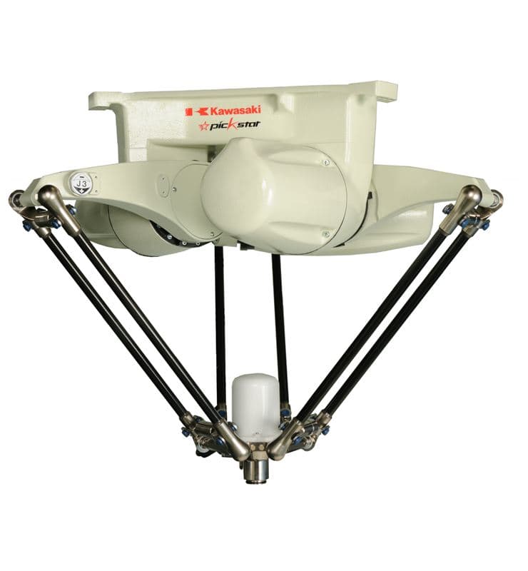 New faster,more compact delta arm robot extends Kawasaki pick and place ...