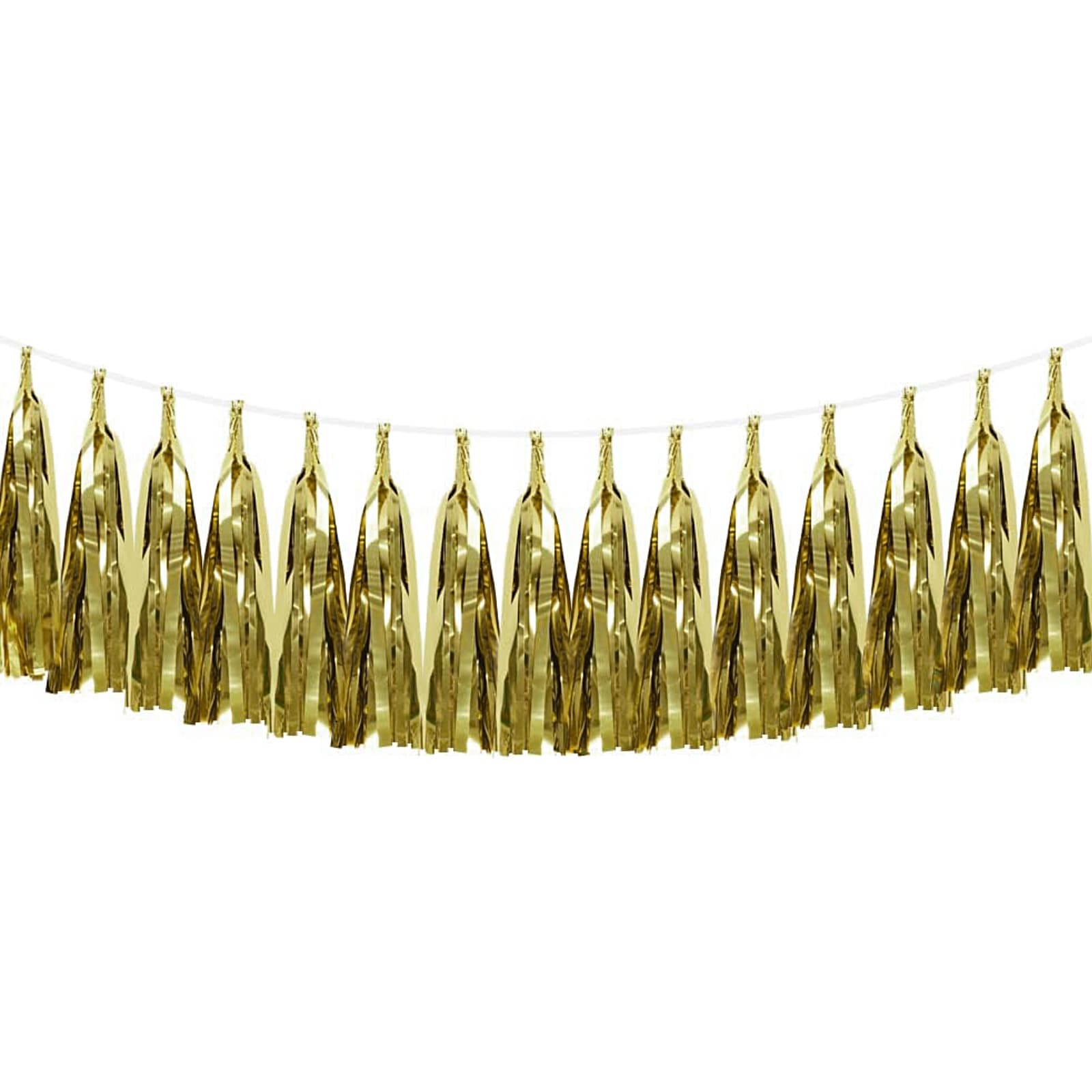 Gold Foil Tassel Garland Banner Kit (2m) - Discount Party Supplies