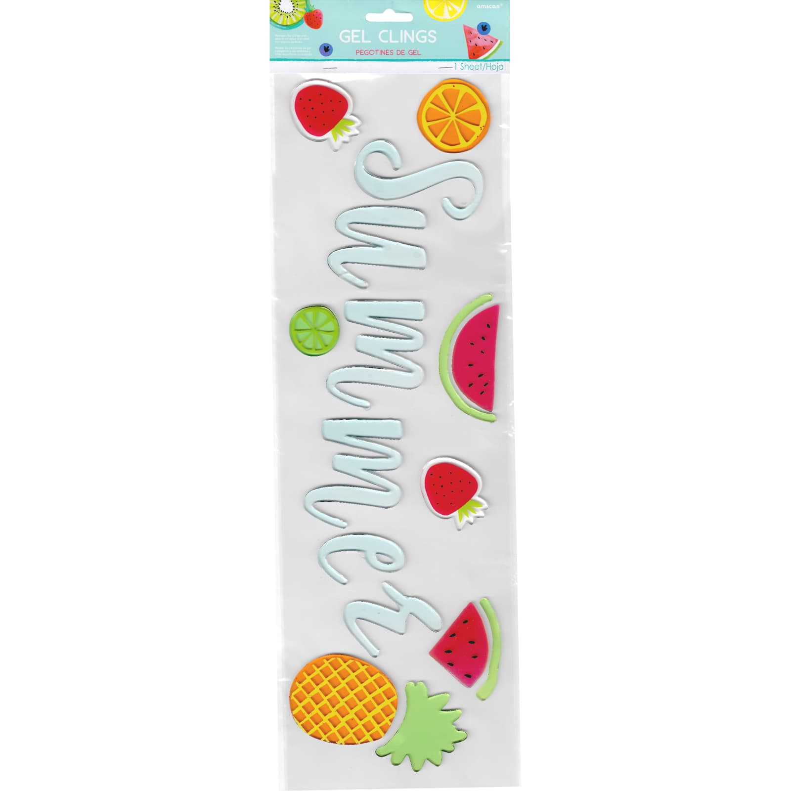 Summer Luau Fruit Gel Window Clings | Discount Party Supplies ...